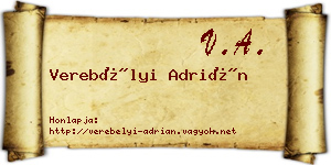 Verebélyi Adrián névjegykártya
