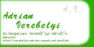 adrian verebelyi business card